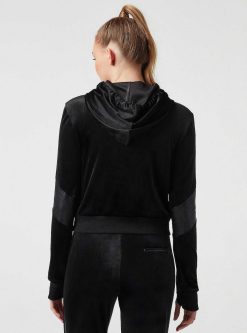 Wholesale Blanc Noir Sweat A Capuche Court Interpol Noir