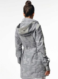 Hot Blanc Noir Anorak Camo - Peau De Requin Gris Moyen Camouflage En Peau De Requin