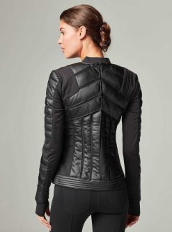 Best Blanc Noir Bomber Incruste De Maille Noir