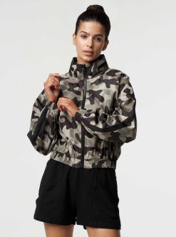 Clearance Blanc Noir Veste Coupe-Vent Tempete Camouflage Olive