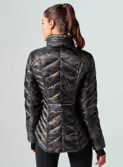 Clearance Blanc Noir Doudoune Avec Veste Reflechissante Camouflage