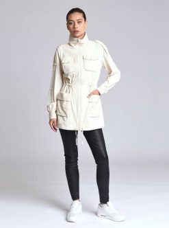 Wholesale Blanc Noir Anorak Cerveau