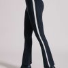 Best Blanc Noir Legging Bootcut A Rayures De Course Noir