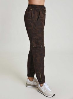 Hot Blanc Noir Nouveau Pantalon Camouflage Avec Bordures Dorees