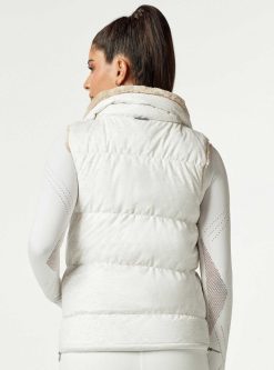 New Blanc Noir Gilet Matelasse Aventurier Danseur De Nuages/Greige