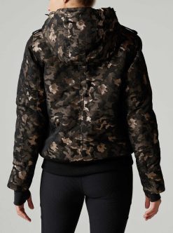 Clearance Blanc Noir Bomber Hayden Camouflage Lurex Cuivre/Noir