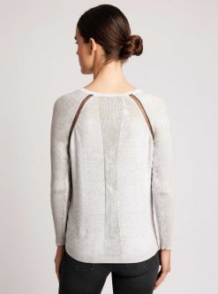 New Blanc Noir Pull Petit Ami En Maille Huntress