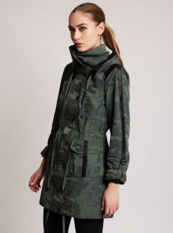 Hot Blanc Noir Anorak Camouflage Camouflage Foret Sombre