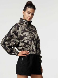 Clearance Blanc Noir Veste Coupe-Vent Tempete Camouflage Olive