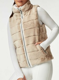 New Blanc Noir Gilet Matelasse Aventurier Danseur De Nuages/Greige