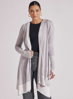 New Blanc Noir Cardigan Chasseresse Gouttes De Pluie