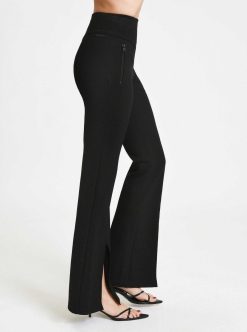 Clearance Blanc Noir Pantalon Cara A Ourlet Fendu