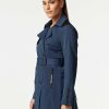 Online Blanc Noir Trench A Dos Matelasse Collaborator Marine