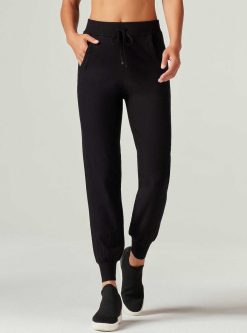 Wholesale Blanc Noir Pantalon De Jogging Portola Noir