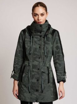 Hot Blanc Noir Anorak Camouflage Camouflage Foret Sombre